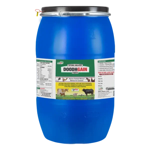 Doodh Gain - Glycine Chelated Mineral Mixture For Cattle & Poulty - 40 Kg Drum - Set of 2