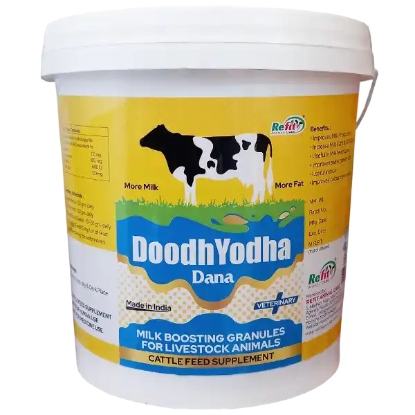 Doodh Yodha Dana - Milk Boosting Granules For Cattle - 10 Kg - Set of 4