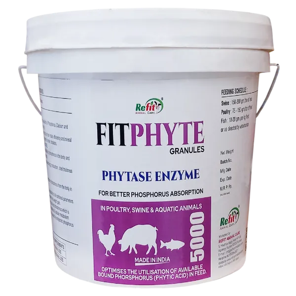 Fitphyte Granules - Phytase Enzyme for Cattle, Poultry & Aqua - 5 Kg - Set of 6
