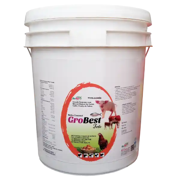 GroBest - Metho Chelated Mineral Mixture For Cattle, Poultry & Aqua - 20 Kg - Set of 2