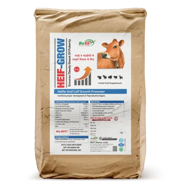 Heif Grow - Growth Promoter Powder For Calf & Heifer - 25 Kg Bag - Set of 2