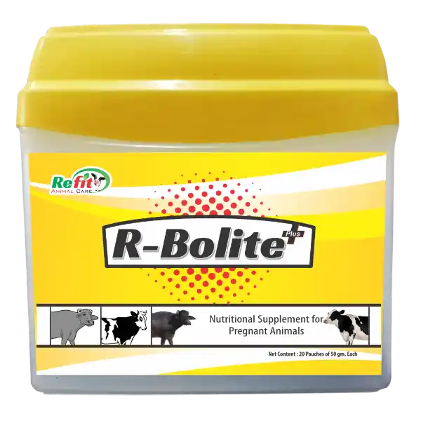 R-Bolite+ -Nutritional Supplement for Pregnant Animals - 20 Pouches of 50 gm (Set of 10 Box)