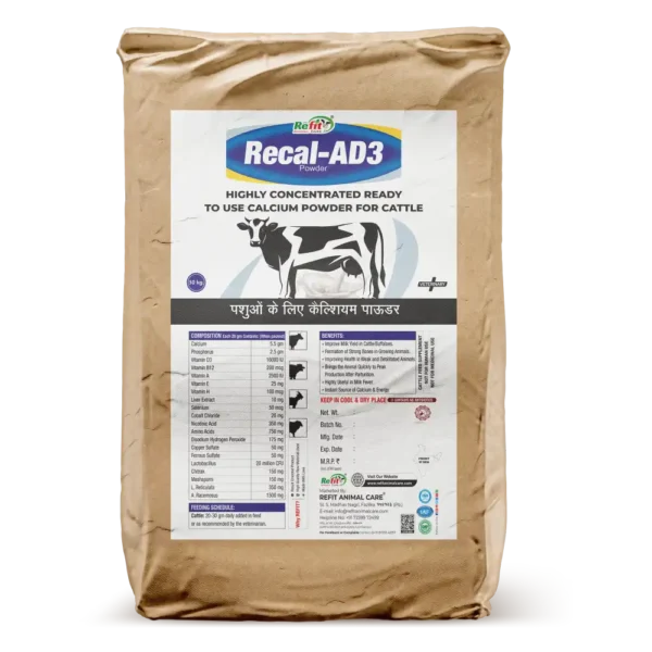 Recal-AD3 - Calcium Powder For Cattle - 30 Kg Bag - Set of 2