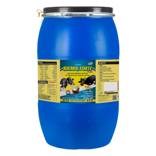 Rigmin Forte - Chelated Mineral Mixture For Cattle, Poultry & Aqua - 50 Kg Drum - Set of 2