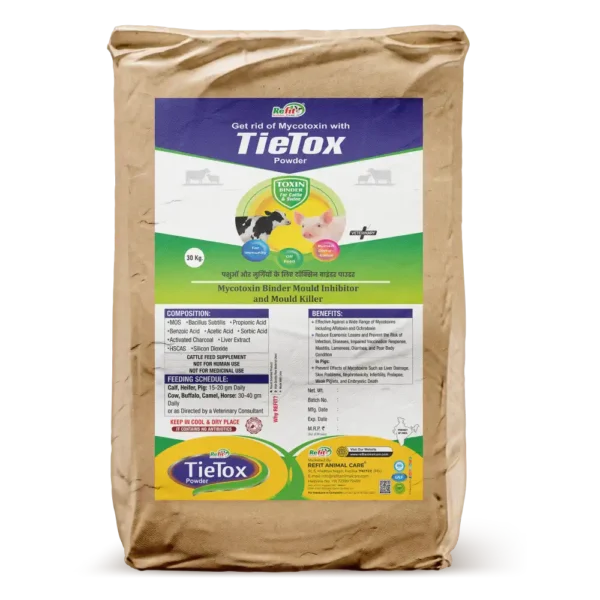 Tie Tox - Toxin Binder Powder For Cattle & Poultry - 30 Kg Bag - Set of 2