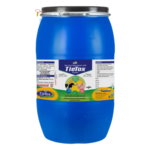 Tie Tox - Toxin Binder Powder For Cattle & Poultry - 40 Kg Drum - Set of 2