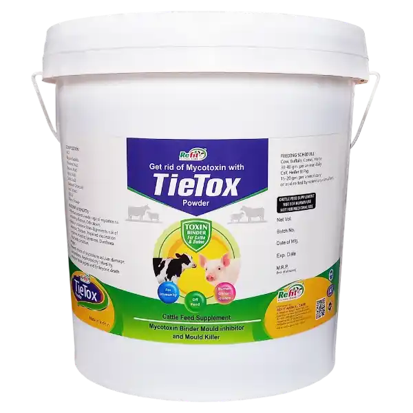 Tie Tox - Toxin Binder Powder For Cattle & Poultry - 10 Kg - Set of 4