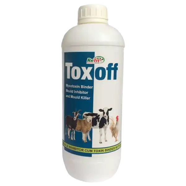 Tox Off - Toxin Binder Liquid For Cattle & Poultry - 1 Ltr (Set of 12)