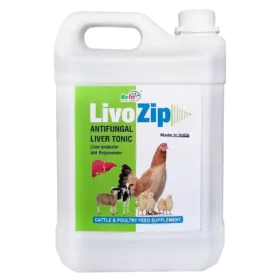 Livo Zip - Anti-Fungal Liver Tonic For Cattle & Poultry - 5 Ltr - Set of 6