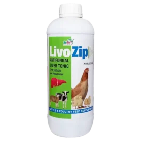 Livo Zip - Anti-Fungal Liver Tonic For Cattle & Poultry - 1 Ltr - Set of 12