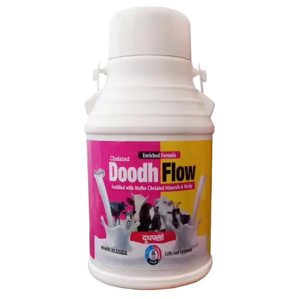 Doodh Flow - Triple Strength Calcium For Cattle - 2 Ltr - Set of 8