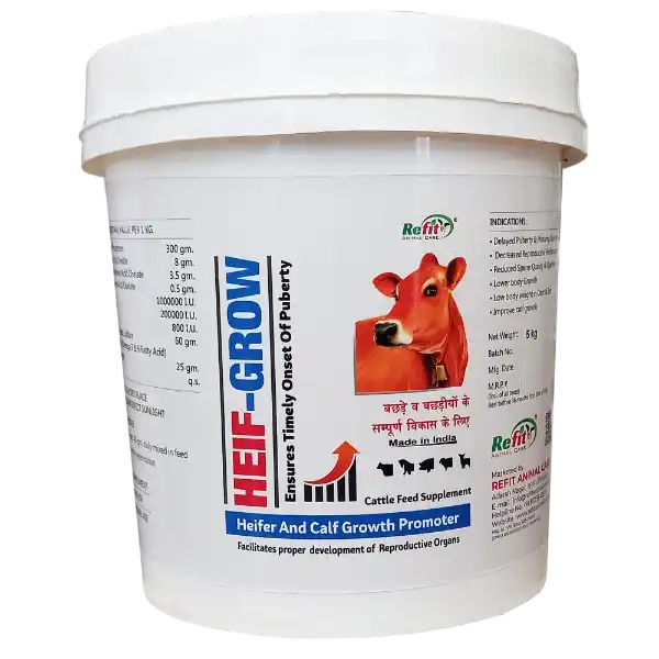 Heif Grow - Growth Promoter Powder For Calf & Heifer - 5 Kg - Set of 6