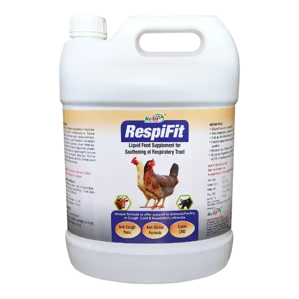 Respifit  - Tonic For CRD Disease in Poultry & Cattle - 5 Ltr - Set of 6