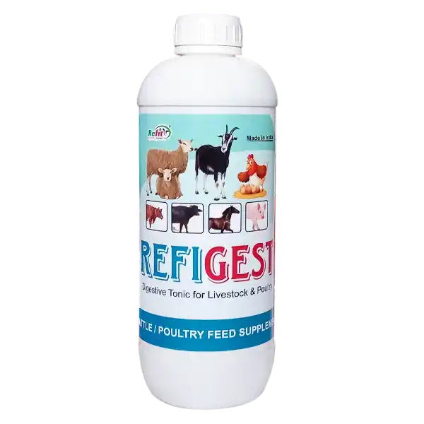 Refigest - Digestive Tonic For Catle & Poultry - 1 Ltr - Set of 12