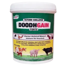 Doodh Gain - Glycine Chelated Mineral Mixture For Cattle & Poulty - 1 Kg - Set of 16