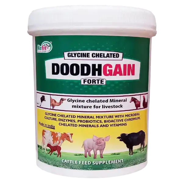 Doodh Gain - Glycine Chelated Mineral Mixture For Cattle & Poulty - 1 Kg - Set of 16