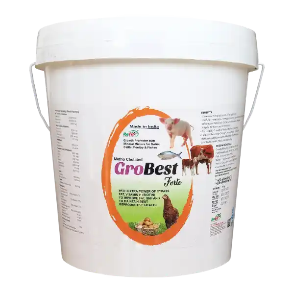 GroBest - Metho Chelated Mineral Mixture For Cattle, Poultry & Aqua - 10 Kg - Set of 4