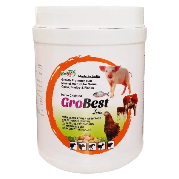 GroBest - Metho Chelated Mineral Mixture For Cattle, Poultry & Aqua - 1 Kg - Set of 16