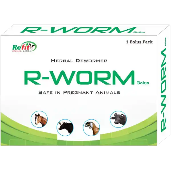 R Worm Herbal Dewormer For Cattle Set of 10 Bolus.webp